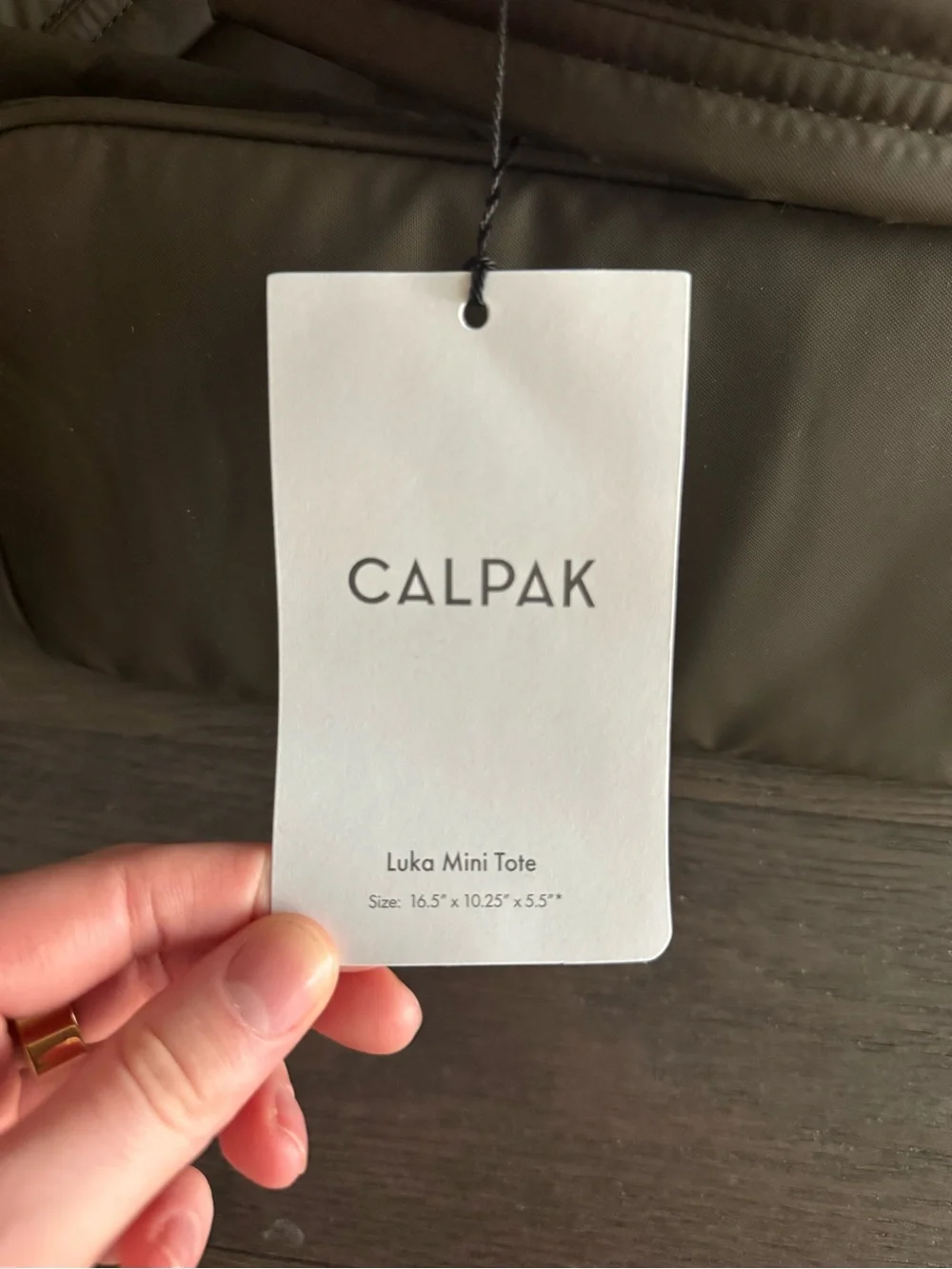 NWT Calpak Luka Mini Tote in Mushroom
